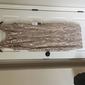 Never worn threaded sequence lace dress.